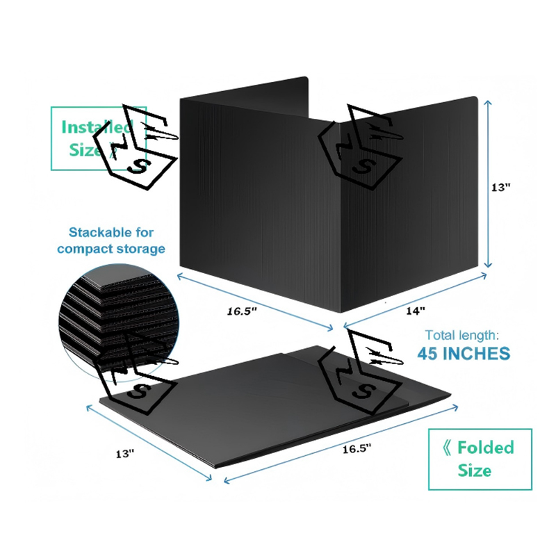 Classroom Corrugated Plastic Desk Dividers