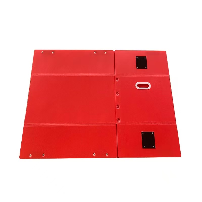 Foldable PP Corrugated Plastic Turnover Box with Velcro Flap