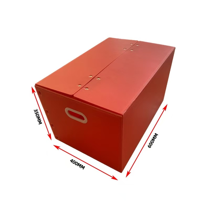 Foldable PP Corrugated Plastic Turnover Box with Velcro Flap