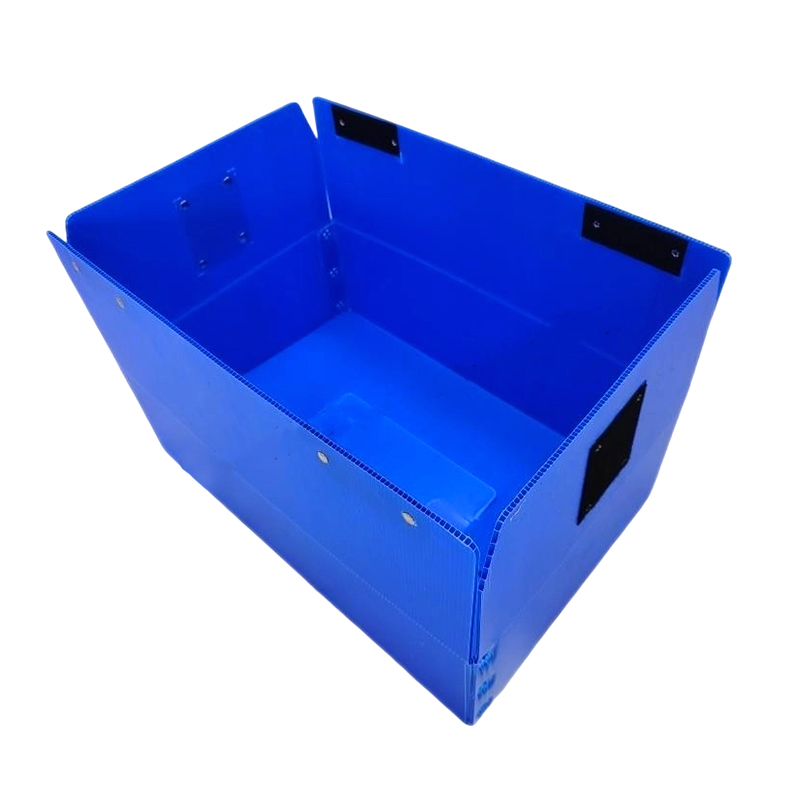 Reusable Foldable Corflute Plastic Carton With Velcro Fixed Lid