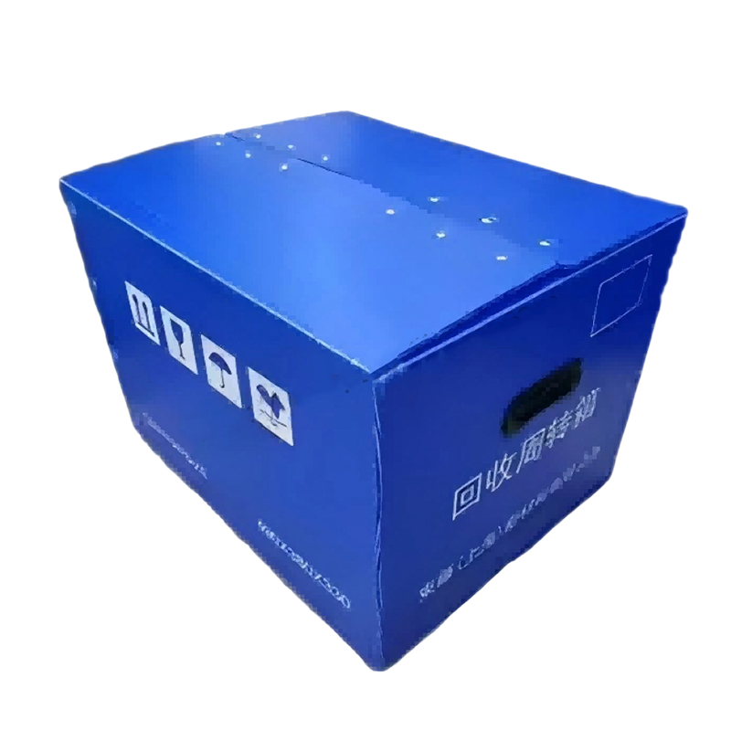 Portable Hand Hole PP Corrugated Plastic Moving Box with Velcro Lid