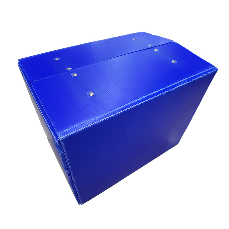 Portable Hand Hole PP Corrugated Plastic Moving Box with Velcro Lid