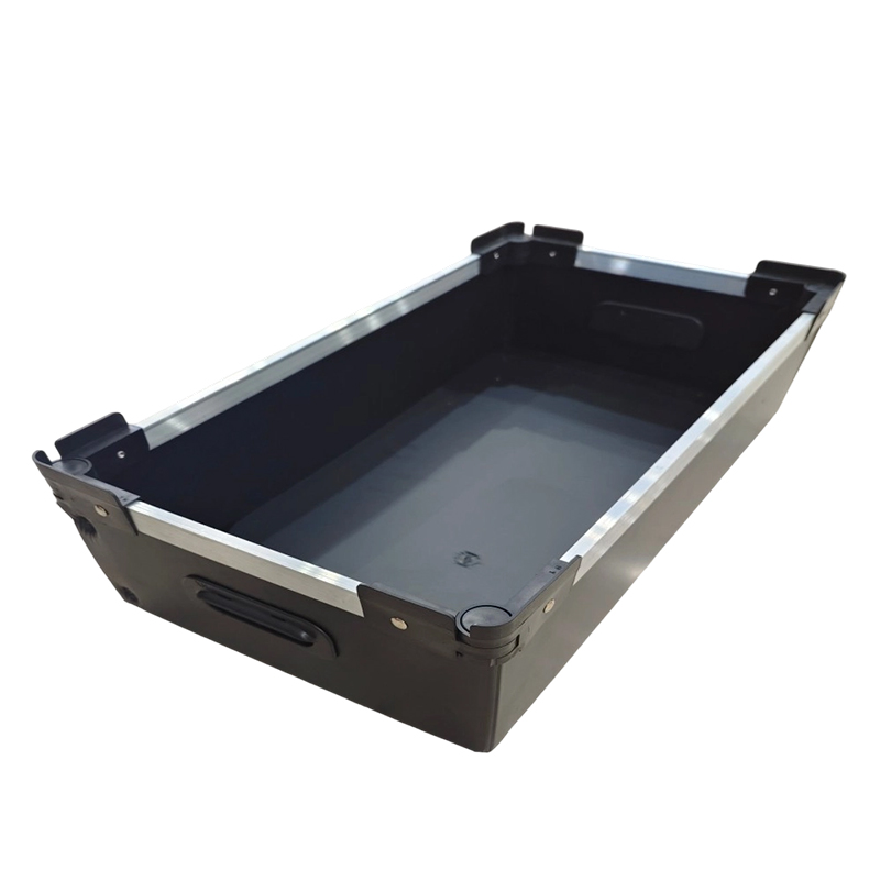 Reusable Waterproof PP Corrugated Storage Bin With Handgrip