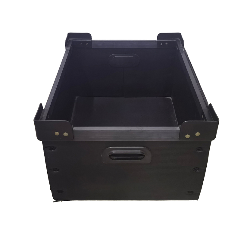 Reusable Waterproof PP Corrugated Storage Bin With Handgrip
