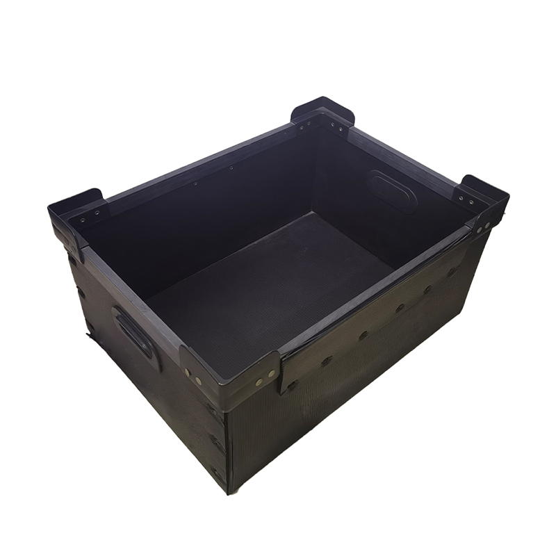 Reusable Waterproof PP Corrugated Storage Bin With Handgrip