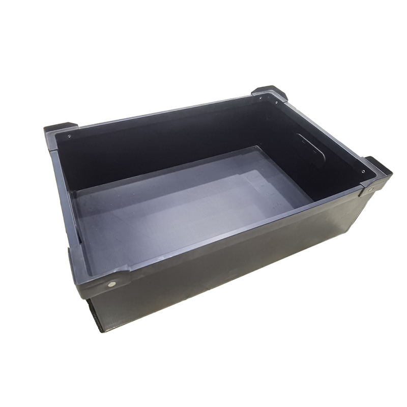 Reusable Waterproof PP Corrugated Storage Bin With Handgrip