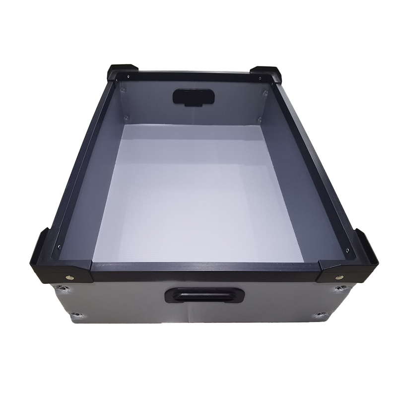 Reusable Waterproof PP Corrugated Storage Bin With Handgrip