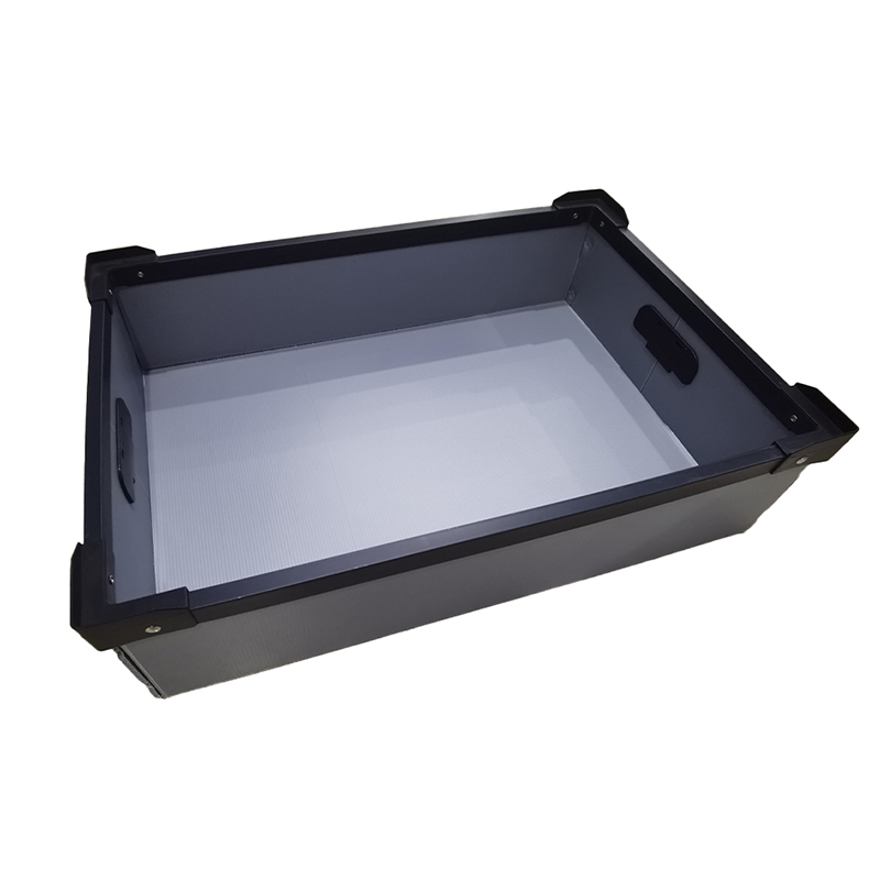 Reusable Waterproof PP Corrugated Storage Bin With Handgrip
