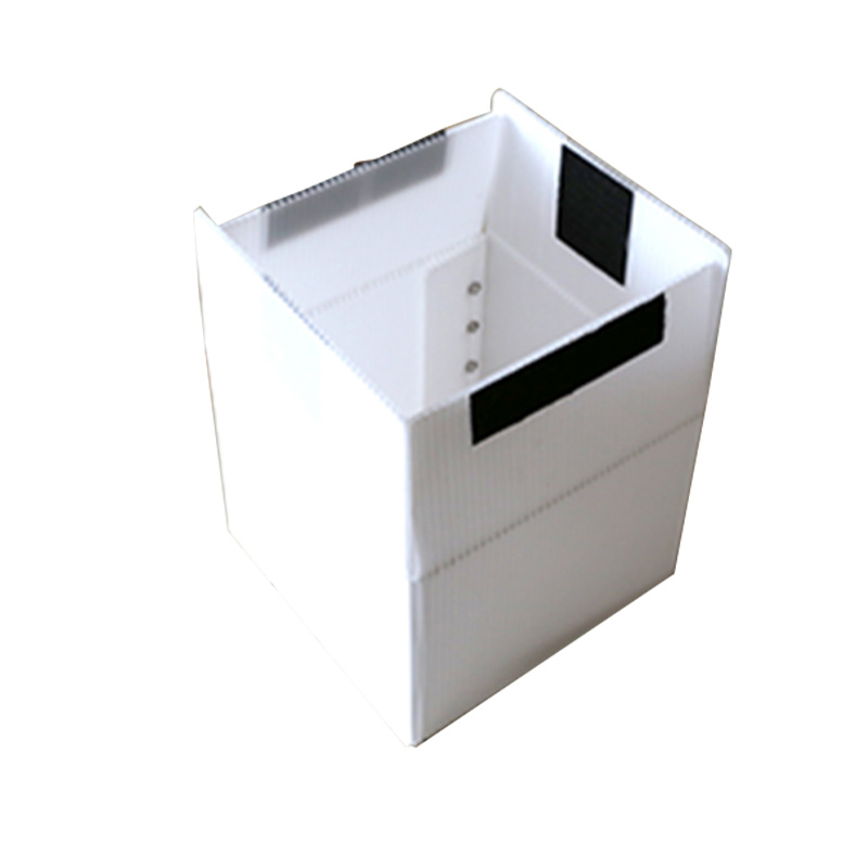 Square Recyclable PP Corrugated Hollow Sheet Box with Velcro Fastener