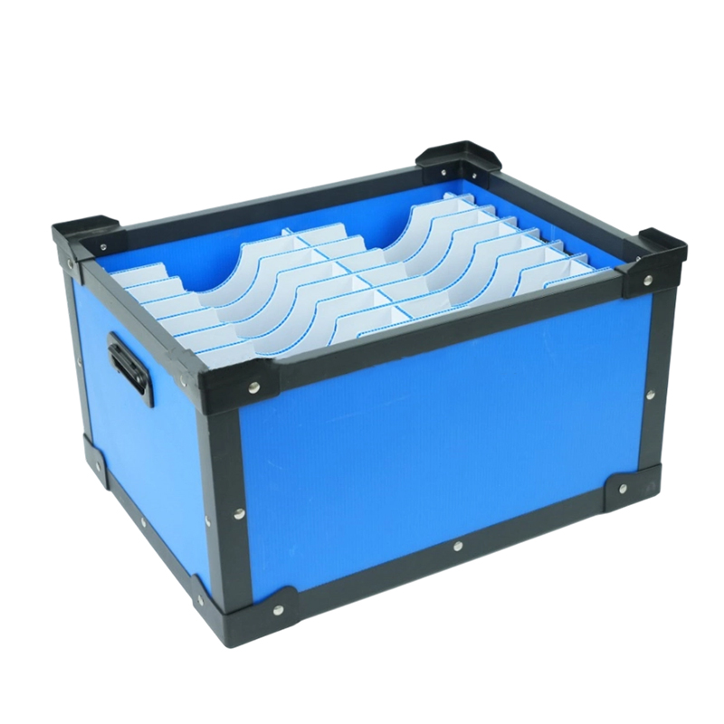Stackable PP Corrugated Crate With Curved Slot Dividers