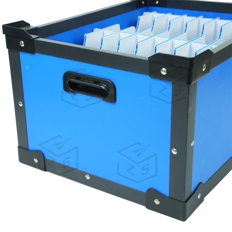 Stackable PP Corrugated Crate With Curved Slot Dividers