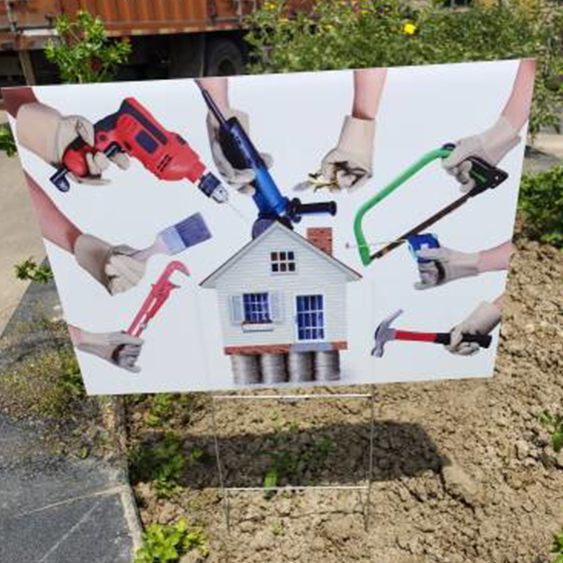 Waterproof Outdoor Corrugated Plastic Garden Stake Sign