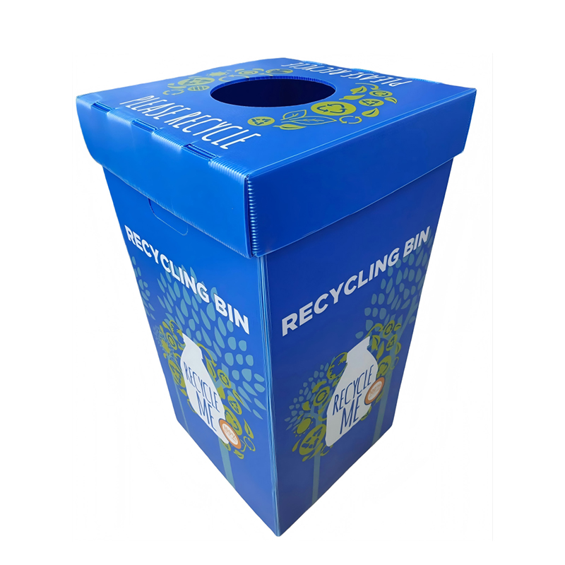 Collapsible PP Corrugated Plastic Recycling Trash Can