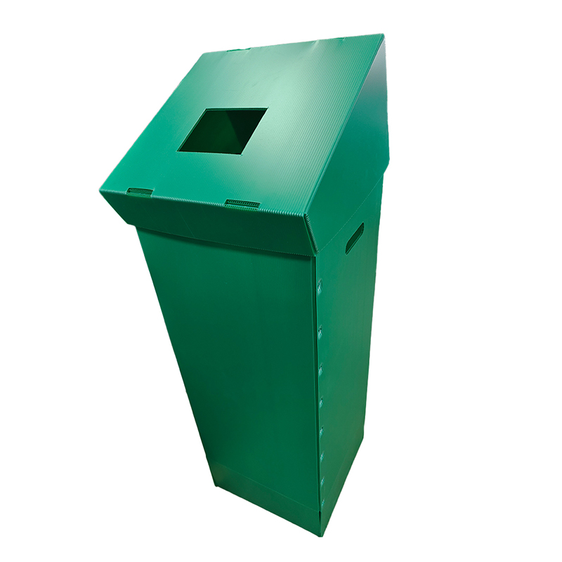 Collapsible PP Corrugated Plastic Recycling Trash Can