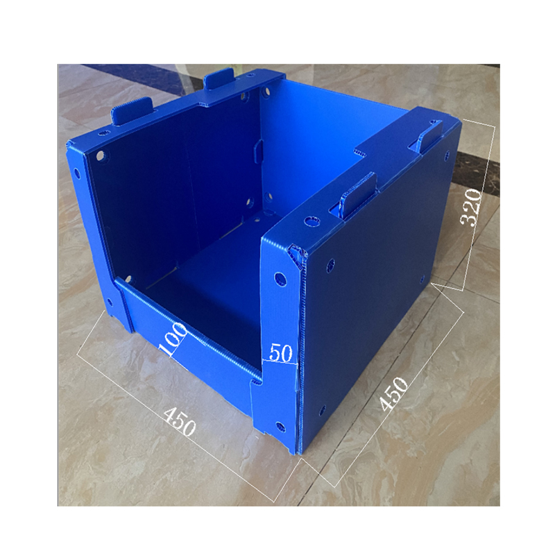 Stackable PP Corrugated Plastic Parts Pick Bin with Side Holes