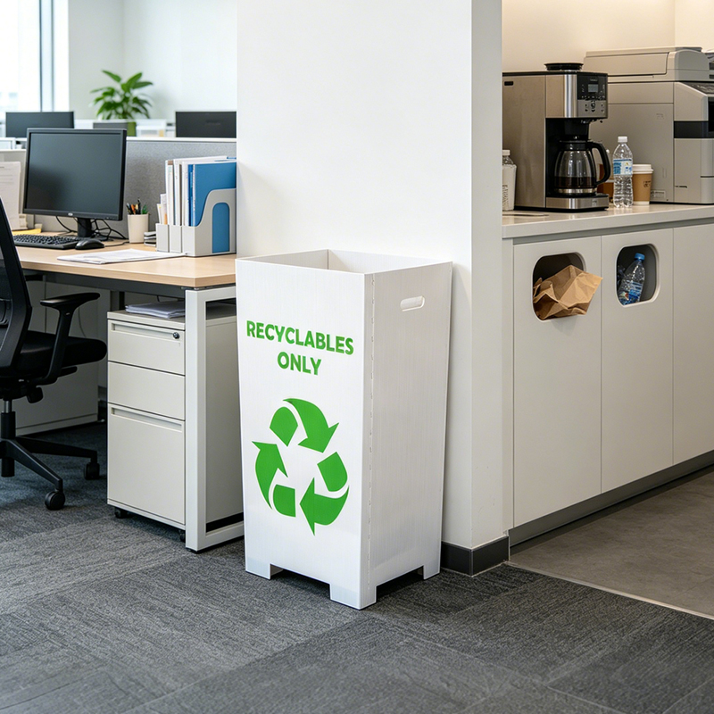 Corrugated Plastic Recyclable Trash Can